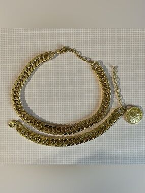 Chunky Gold Chain Necklace & Bracelet Set